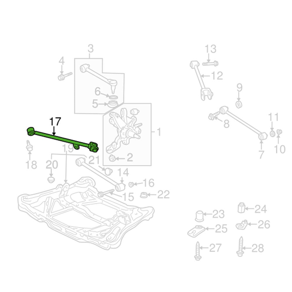 Rocar RC-RCA0015 Rear Tailing Arm RC-RCA0015