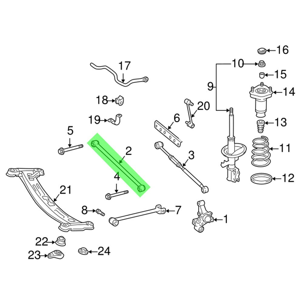 Rocar RC-RCA0042 Rear (Front Side) Lateral Arm RC-RCA0042