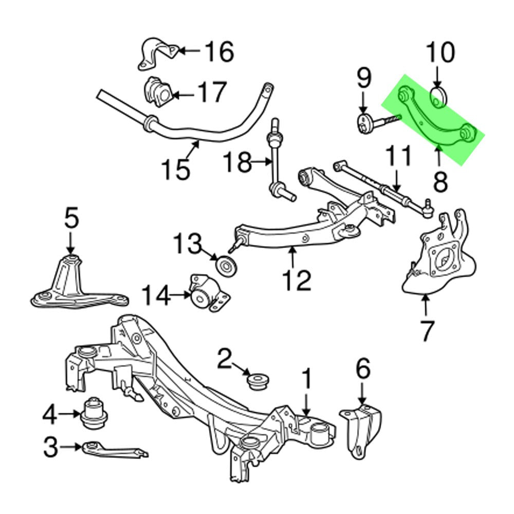 Rocar RC-RCA0048 Rear Upper Control Arm RC-RCA0048