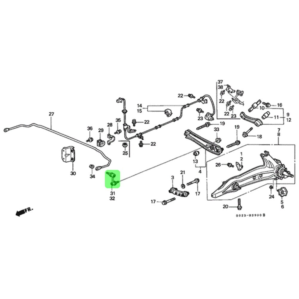 Rocar Rear Stabilizer Sway Bar End Links For 96-00 Honda Civic EJ/EK/EM 6th Gen