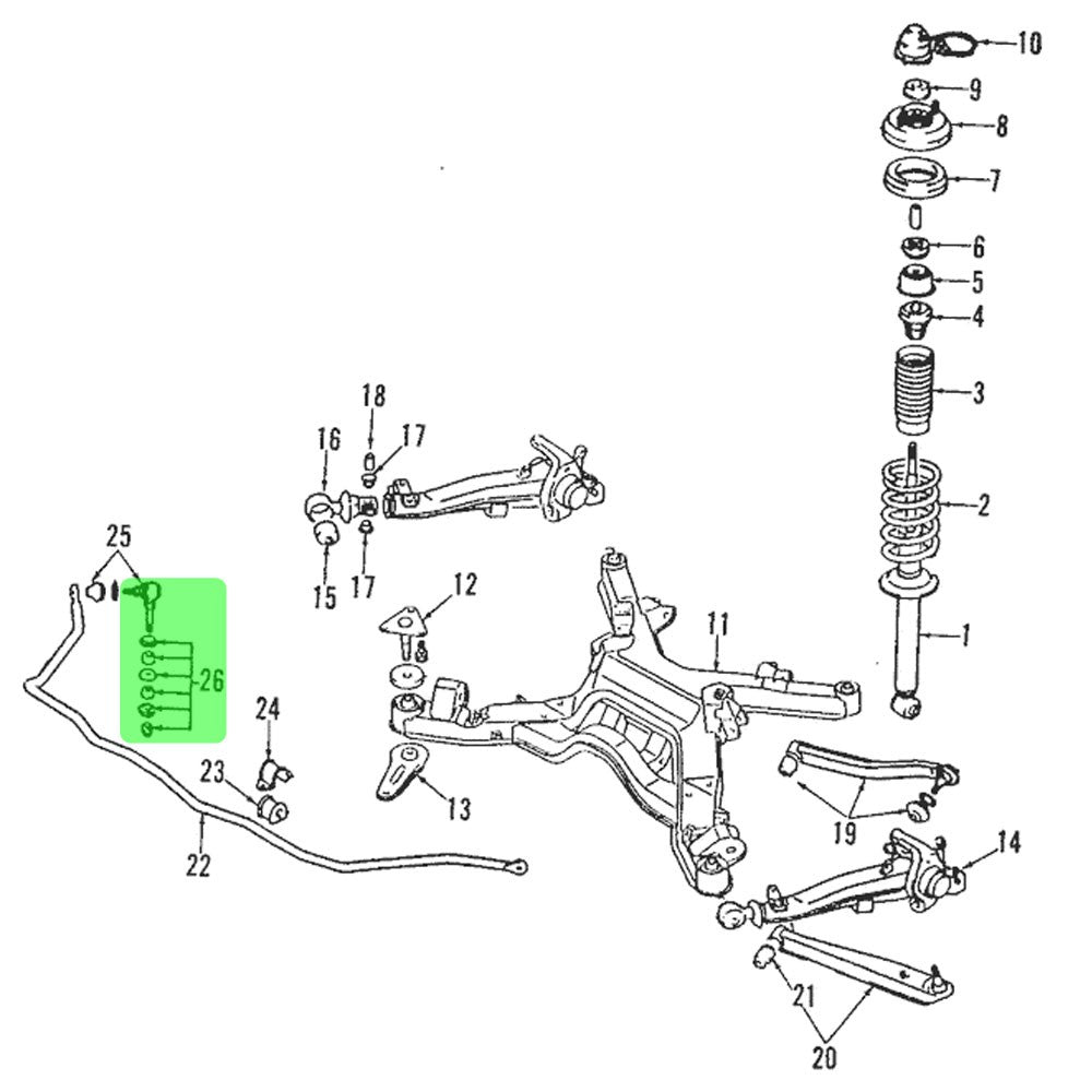 Rocar Rear Stabilizer Sway Bar End Links For 91-99 Mitsubishi 3000GT