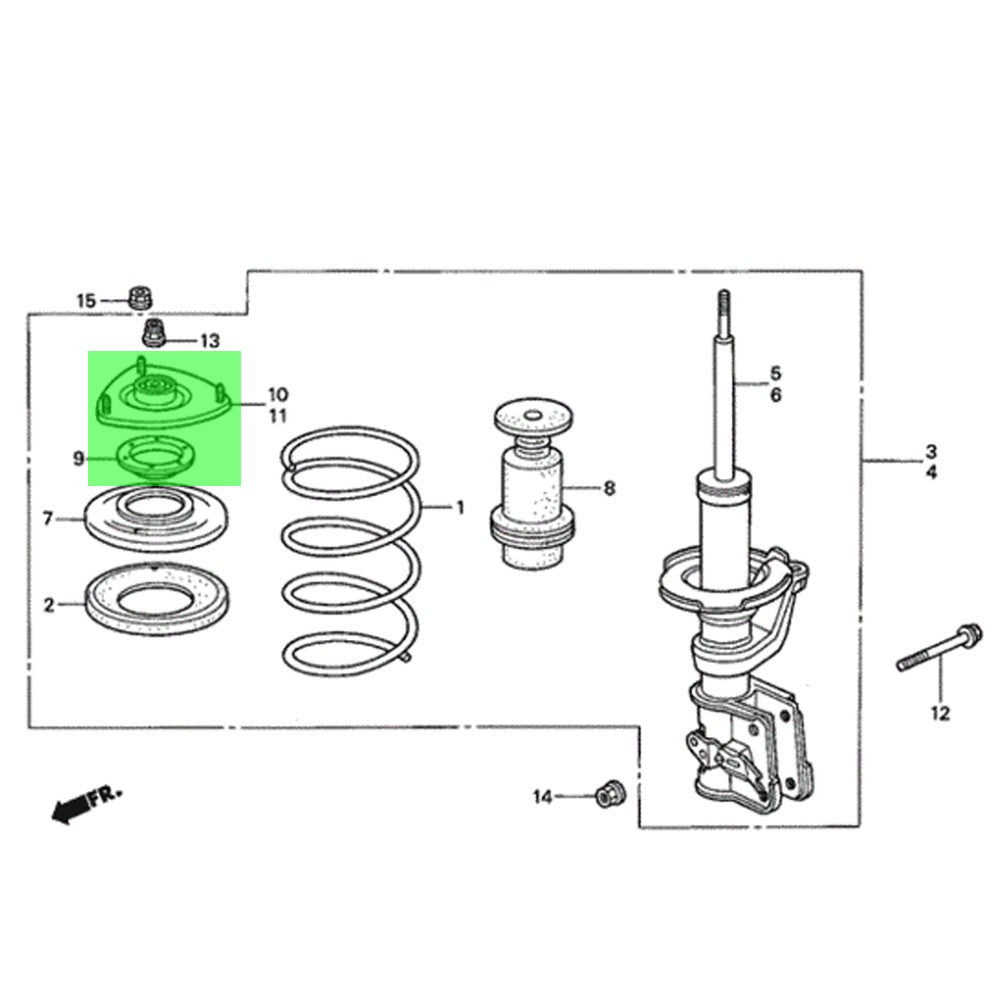 Rocar RC-SM0004KB Front Left+Right Shocks Strut Mount RC-SM0004KB