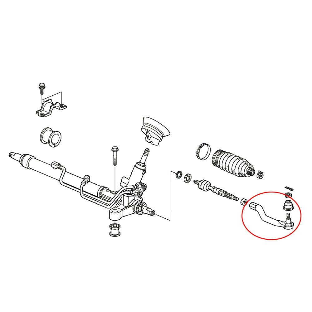 Rocar Front Outer Tie Rod End 06-11 Honda Civic 2/4DR FG FA