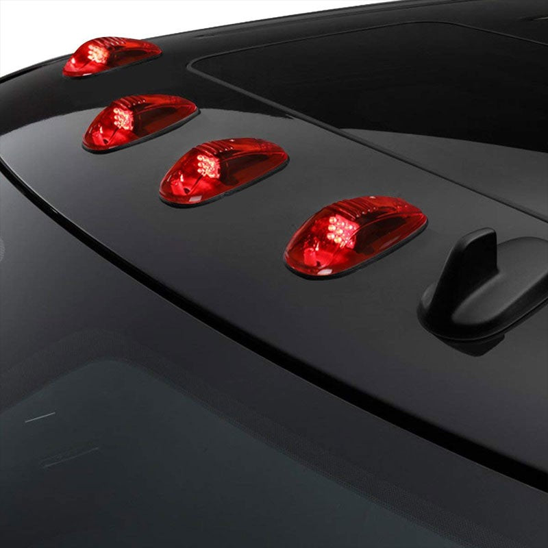 5PCs Red Lens Amber LED Cab Roof Top Marker Light Running Lamp For 02-08 Ram-Exterior-BuildFastCar