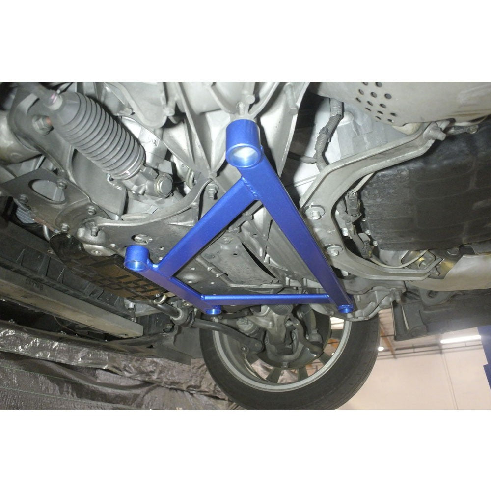 Megan Racing Front Lower Red Race Spec H Brace Bracket For 09-20 370Z/07-13 G37 SB-HBIG07-R