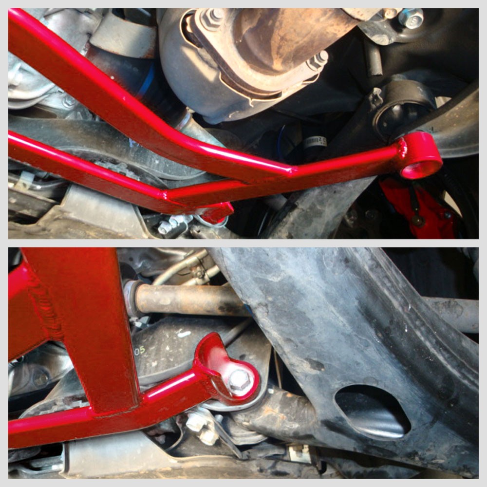 Megan Racing Front Lower Red H Brace Bracket For 08-14 Subaru Impreza WRX/STI