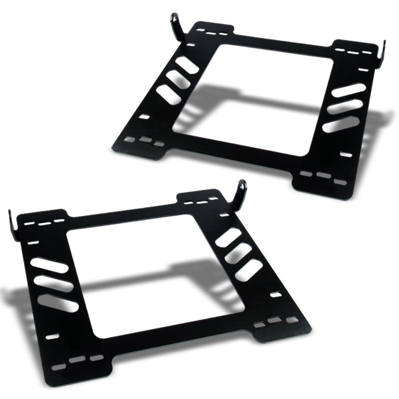 2x Mild Steel Racing Seat Base Mount Bracket Adapter For 07-14 Wranger JK V6 4Dr