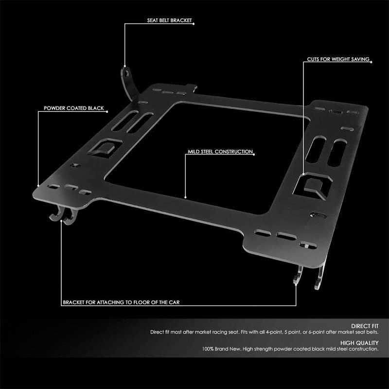 2x Steel Racing Seat Base Mounting Bracket Adapter For 10-15 Chevrolet Camaro