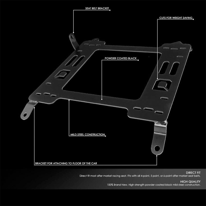 2x Steel Racing Seat Base Mounting Bracket Adapter For 09-19 Nissan 370Z