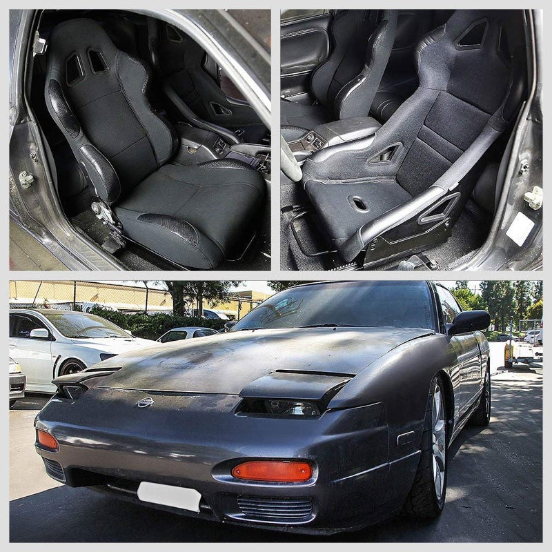 2x Steel Bucket Racing Seat Low Mounting Bracket For Nissan 89-98 240SX S13 S14