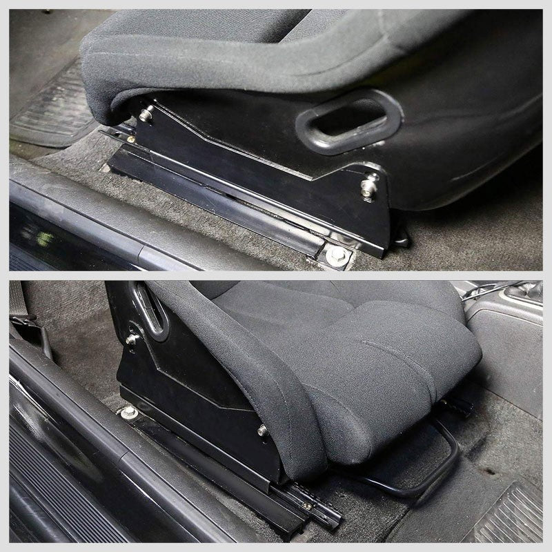 2xMild Steel Bucket Racing Seat Low Base Mounting Bracket For Chevy 05-10 Cobalt