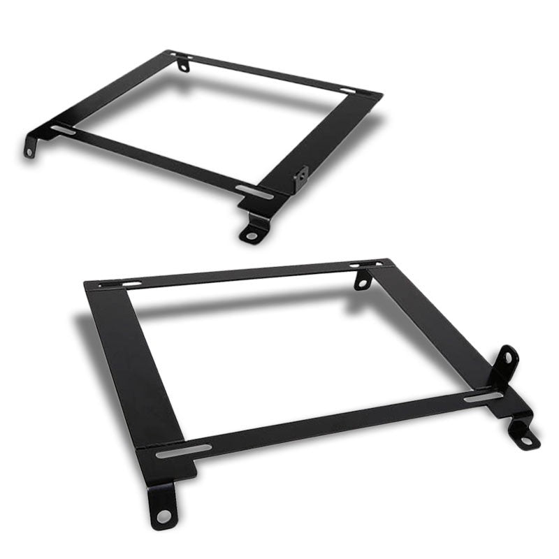 2x Mild Steel Bucket Racing Seat Low Base Mounting Bracket For 01-05 Civic EM/ES