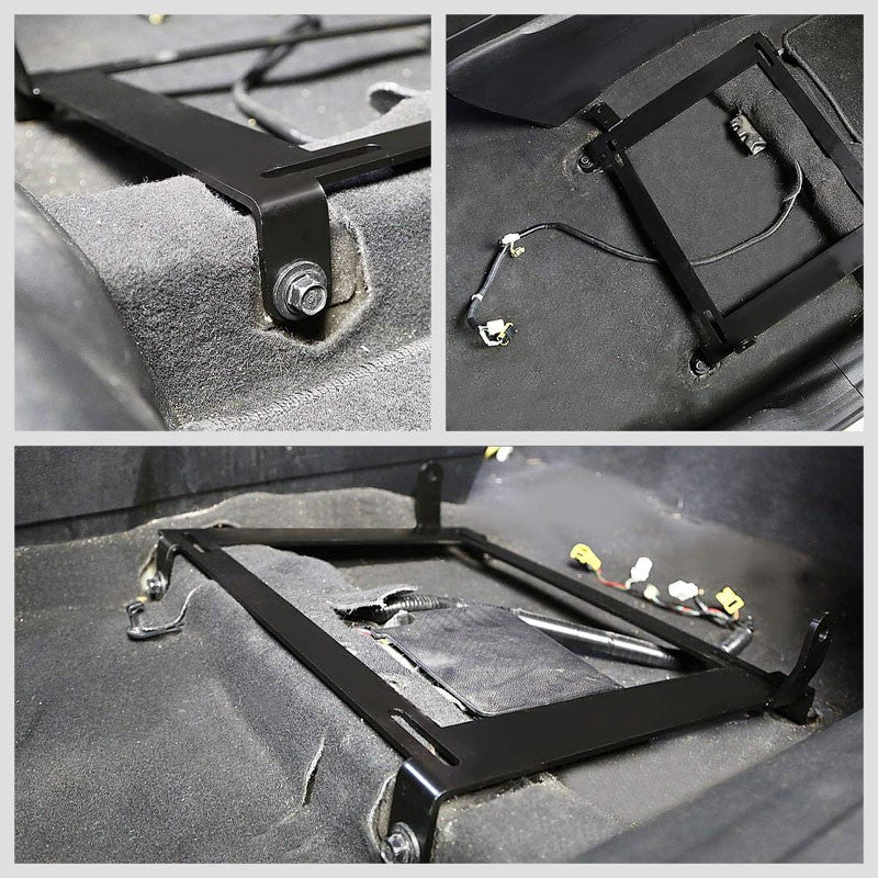 2x Mild Steel Bucket Racing Seat Low Base Mounting Bracket For 06-11 Civic FG/FA