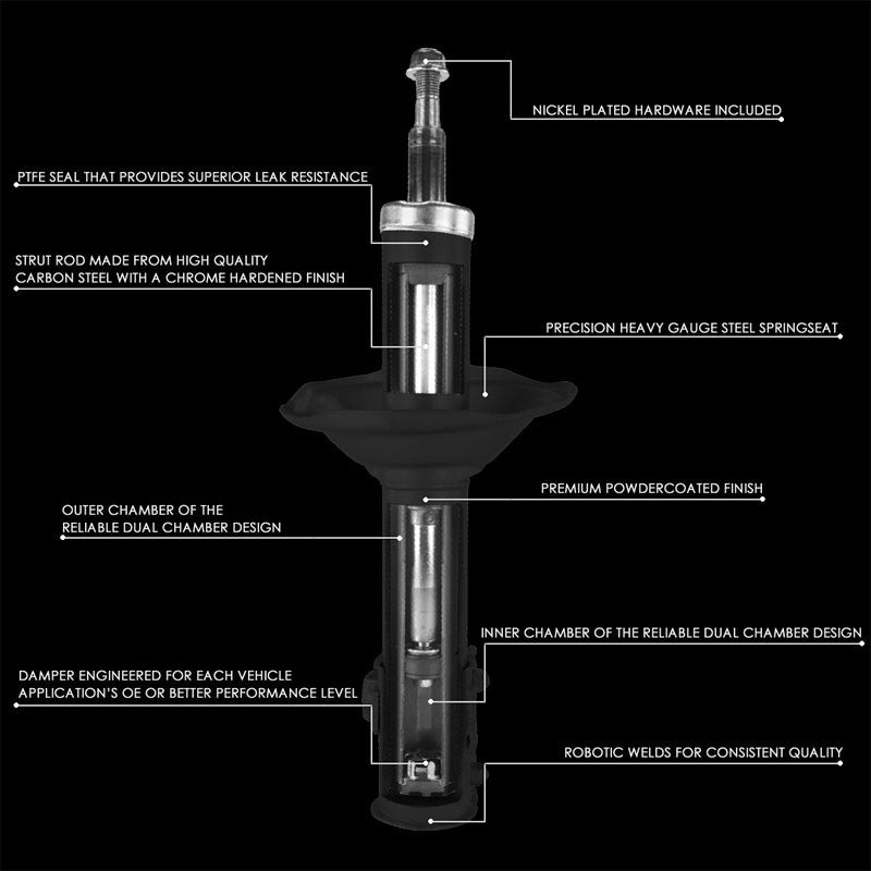 Front Pair OE Style Struts Shock Coil Springs Assembly For 04-12 Chevy Malibu-Shock Absorbers Parts-BuildFastCar