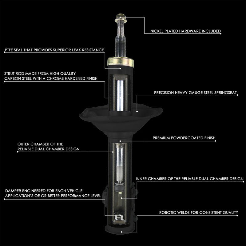 Front Pair OE Style Struts Shock Coil Springs Assembly Kit For 01-12 Ford Escape-Shock Absorbers Parts-BuildFastCar