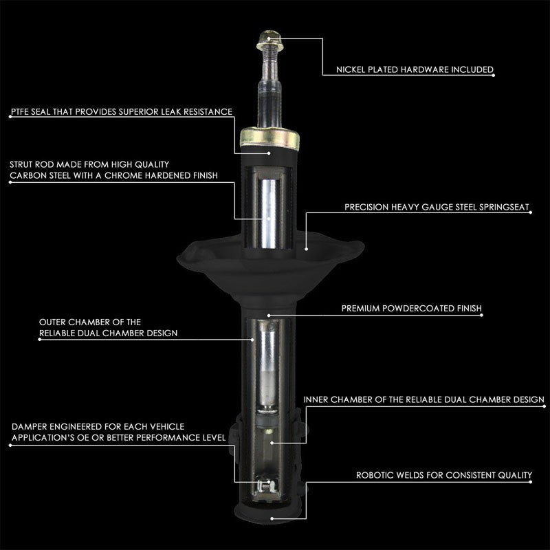 Rear Pair OE Style Struts Shock Coil Springs Assembly For 95-96 Toyota Avalon-Shock Absorbers Parts-BuildFastCar