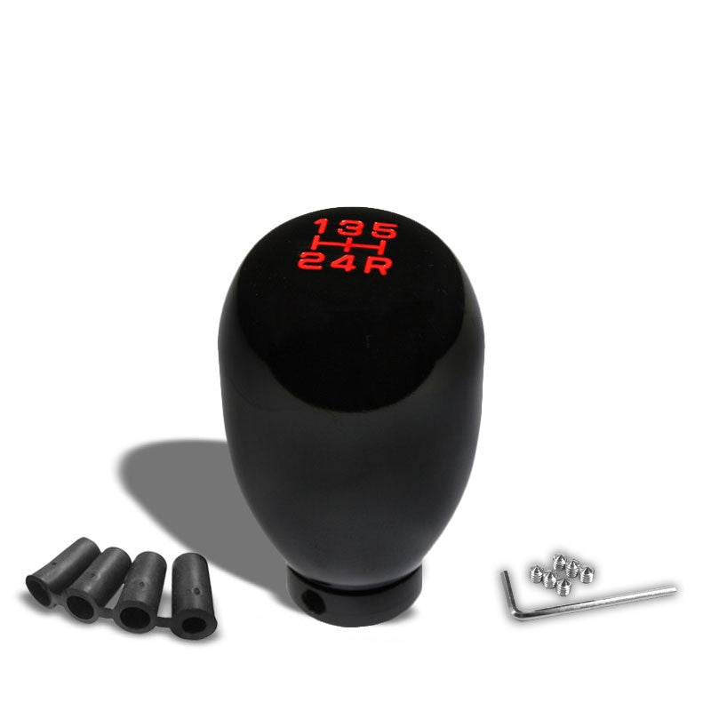 Chrome/Red Type-R Short Throw Shifter+Shift Knob For 89-98 Nissan 240SX S13 S14-Shifter Components-BuildFastCar-BFC-SHT-NS13+SHIFTKNOB-5S-TY1-CH