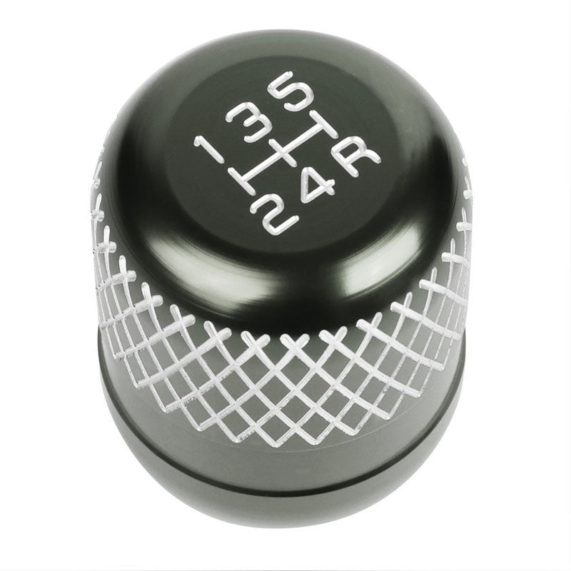 Gunmetal/White Netted 5S Short Throw Shifter+Shift Knob For 89-98 240SX S13 S14-Shifter Components-BuildFastCar-BFC-SHT-NS13+SHIFTKNOB-NET5SP-T1-GM