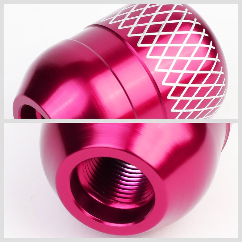 Manzo Short Shifter+Pink Net/White 5-Speed Knob For 83-87 Corolla GTS AE86 MT-Shifter Components-BuildFastCar