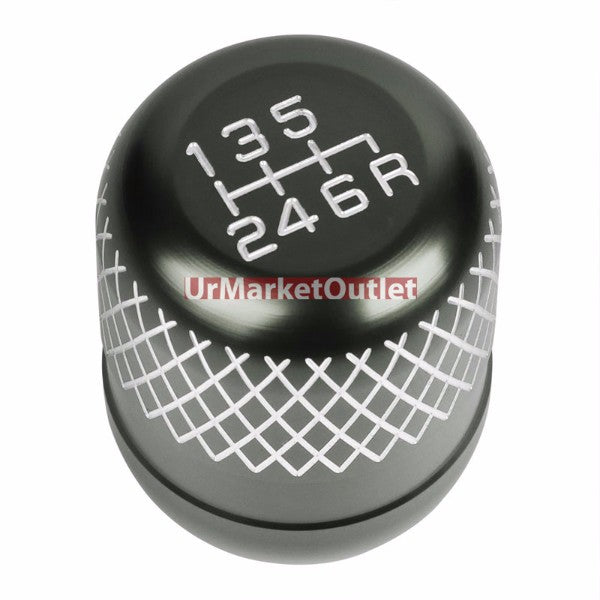 Megan Short Shifter+Gunmetal Net/White 6-Speed Knob For 03-08 Nissan 350Z Z33 MT-Shifter Components-BuildFastCar