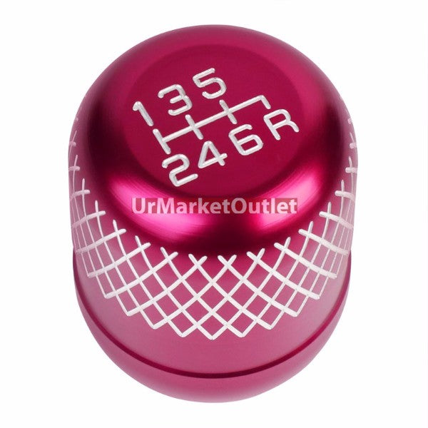 Megan Short Shifter+Pink Net/White 6-Speed Knob For 03-08 Nissan 350Z Z33 MT-Shifter Components-BuildFastCar