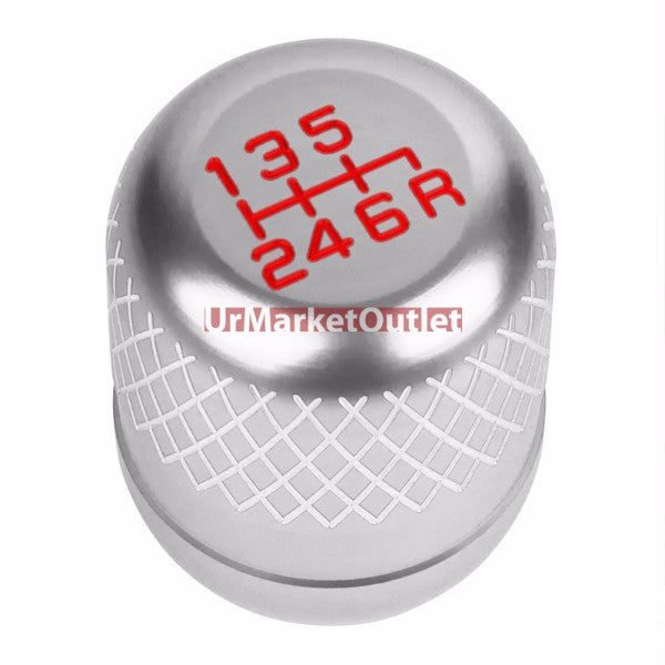 Megan Short Shifter+Silver Net/White 6-Speed Knob For 03-08 Nissan 350Z Z33 MT-Shifter Components-BuildFastCar