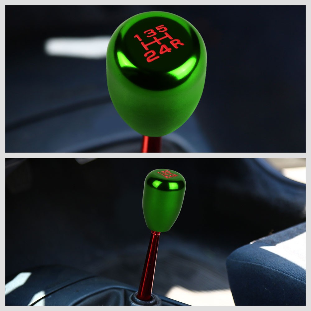 JDM Type-R Style Green Multi Thread Insert Manual 5-Speed Pattern Shift Knob