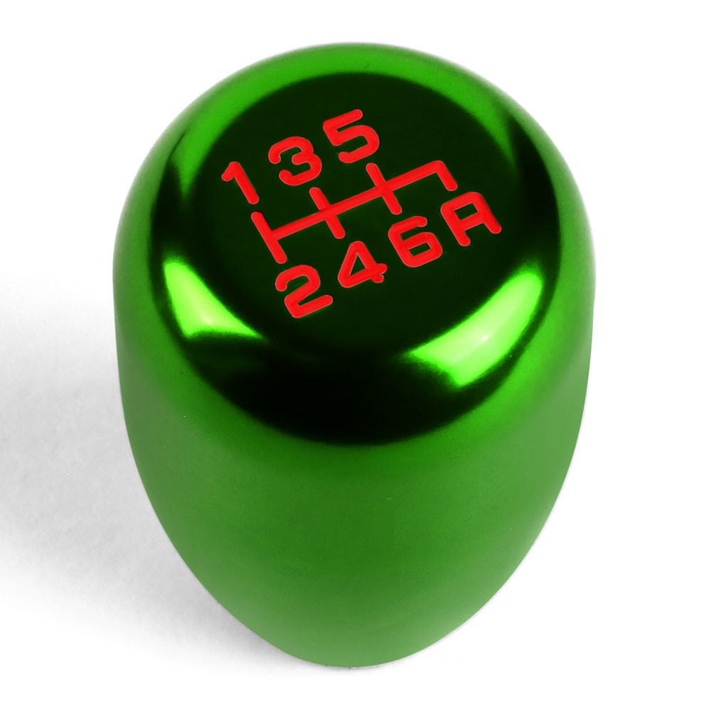 JDM Type-R Style Green Multi Thread Insert Manual 6-Speed Pattern Shift Knob