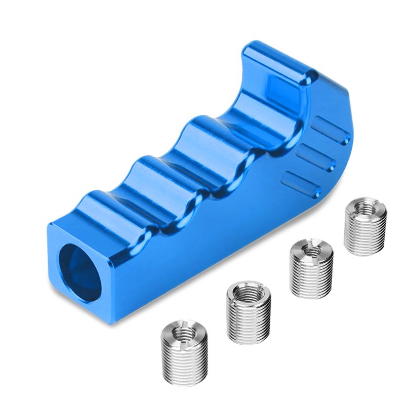 M8/M10/M12 Manual MT Blue Pistol Grip Racing Shifter Lever Shift Knob Handle Bar-Interior-BuildFastCar