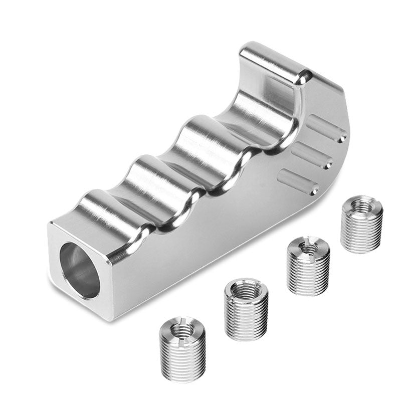 M8/M10/M12 Manual MT Silver Pistol Grip Race Shifter Lever Shift Knob Handle Bar-Interior-BuildFastCar