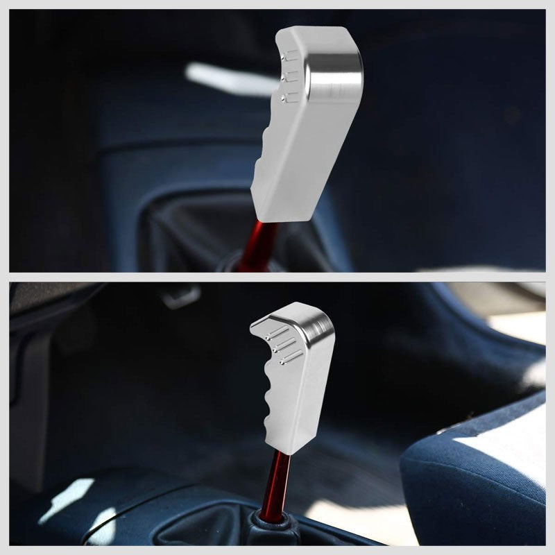 Megan Short Throw Shifter+Silver Pistol Grip/ Knob For 93-95 Mazda RX-7 FD35 MT-Shifter Components-BuildFastCar