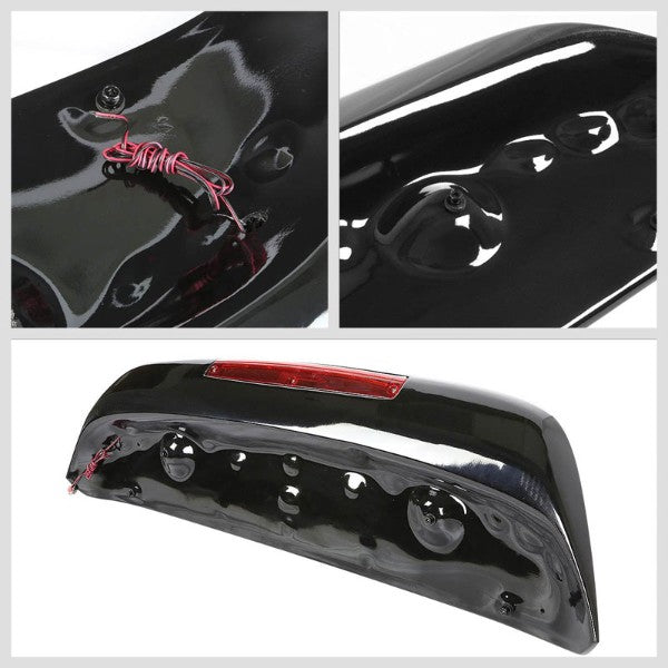 Black Spoon Style Rear Spoiler/Wing+LED For Honda 96-00 Civic EK/EJ Hatchback-Body Hardware/Replacement-BuildFastCar-