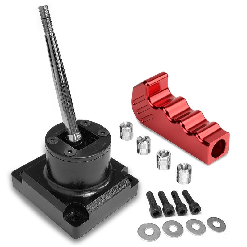 Megan Short Throw Shifter+Red Pistol Grip/ Knob For 93-95 Mazda RX-7 FD35 MT-Shifter Components-BuildFastCar