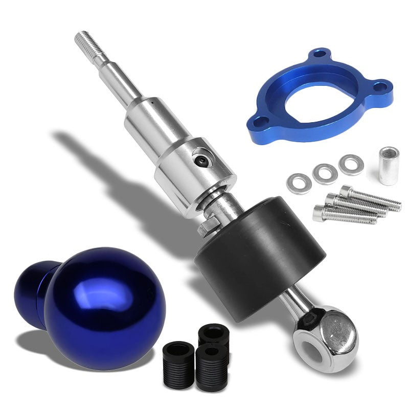 Megan Short Throw Shifter+Blue Round Shift Knob For 03-08 Nissan 350Z Z33 MT-Shifter Components-BuildFastCar
