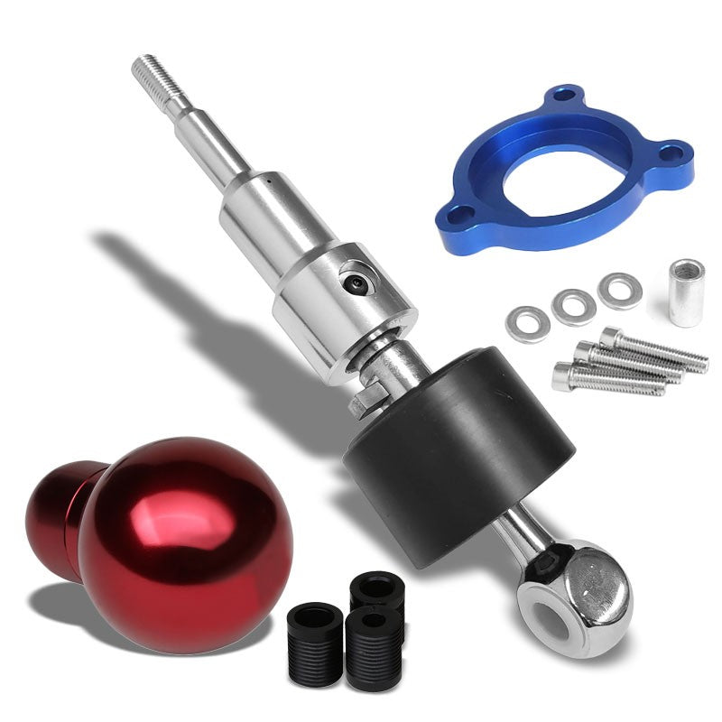 Megan Short Throw Shifter+Red Round Shift Knob For 03-08 Nissan 350Z Z33 3.5L MT-Shifter Components-BuildFastCar
