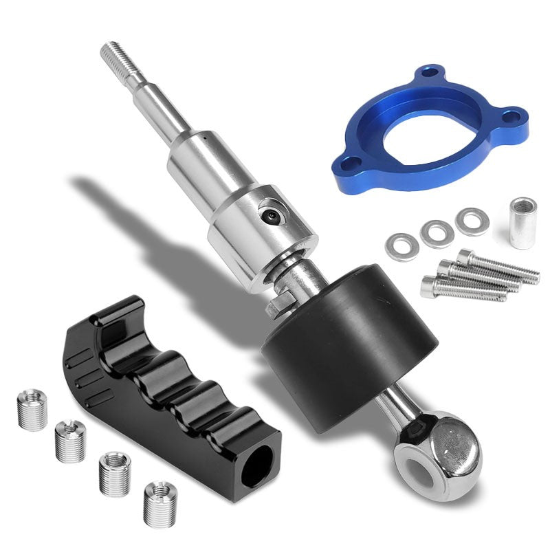 Megan Short Throw Shifter+Black Pistol Grip Knob For 03-08 Nissan 350Z Z33 MT-Shifter Components-BuildFastCar