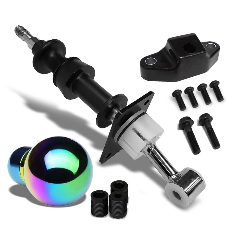 Iridium Round Clear Pattern Shift Knob+Short Throw Shifter For 13-19 Subaru BRZ-Shifter Components-BuildFastCar-BFC-SHT-TOY86+SHIFTKNOB-ROUNDC-7C
