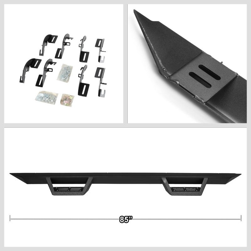 Black Step-Down Running Board Nerf Bar 15+ Colorado/Canyon Crew Cab BFC-RUNB-G222-0017