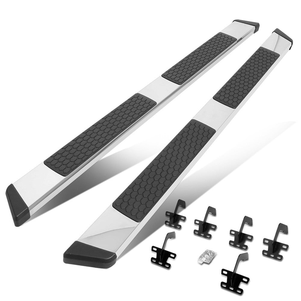 Metal Flat Honeycomb 2 Pad Running Board Nerf Bar 19+ Ram 1500 DT Crew Cab BFC-RUNB-Z-8104-SS