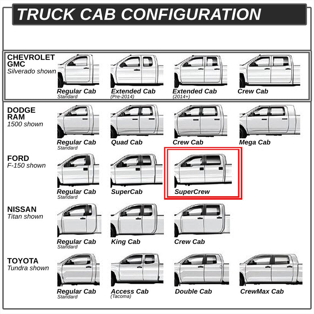 Black Badgeless Raptor Running Board Nerf Bar 15+ F150 P552 P702 Crew Cab BFC-RUNB-Z-8142