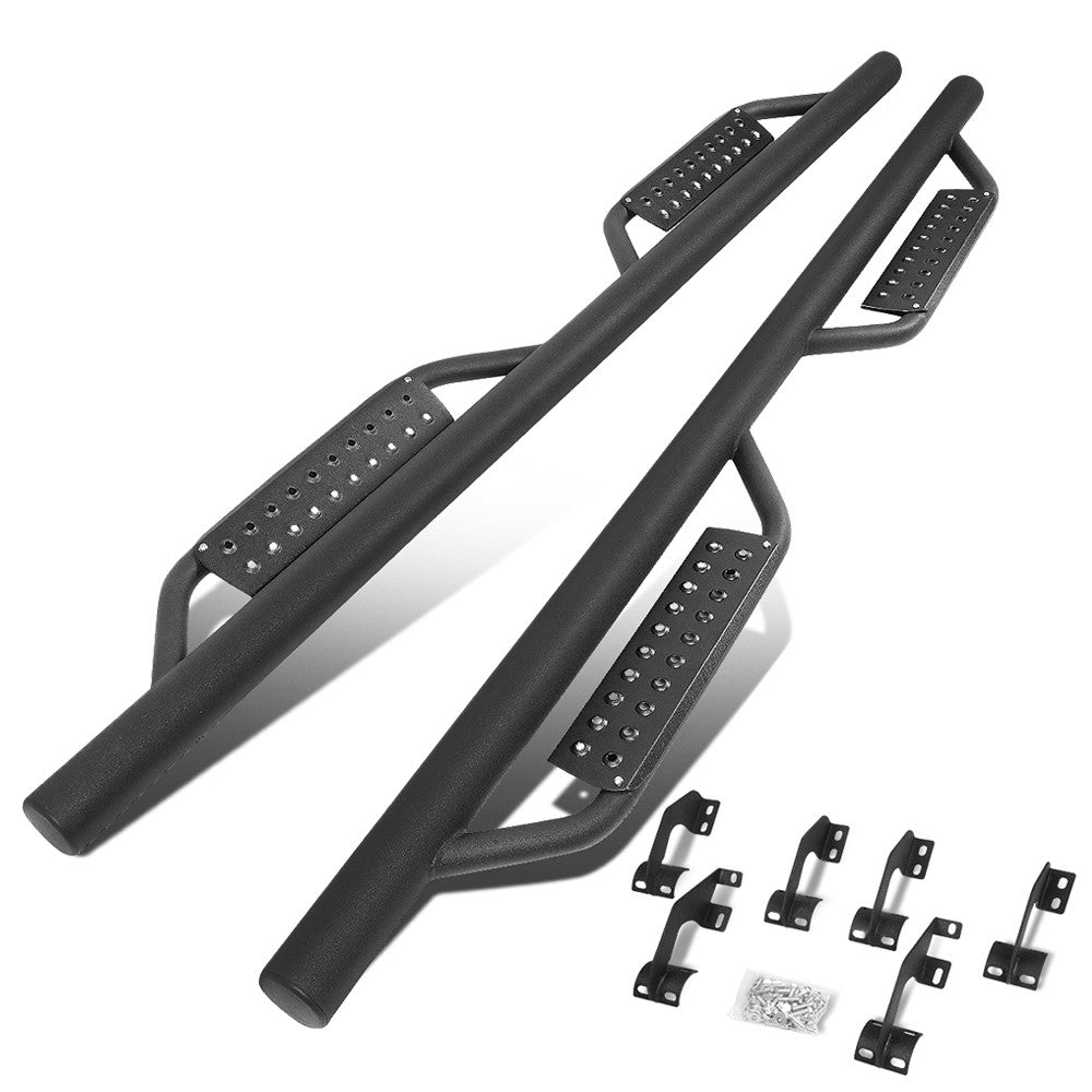 Black Round Drop Running Board Nerf Bar 05-22 Toyota Tacoma Crew Cab BFC-RUNB-Z-8145