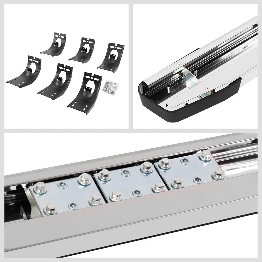 BFC-RUNB-Z-8157-525-SS Straight/5.25" Cap 88" Running Board Nerf Bar BFC-RUNB-Z-8157-525-SS
