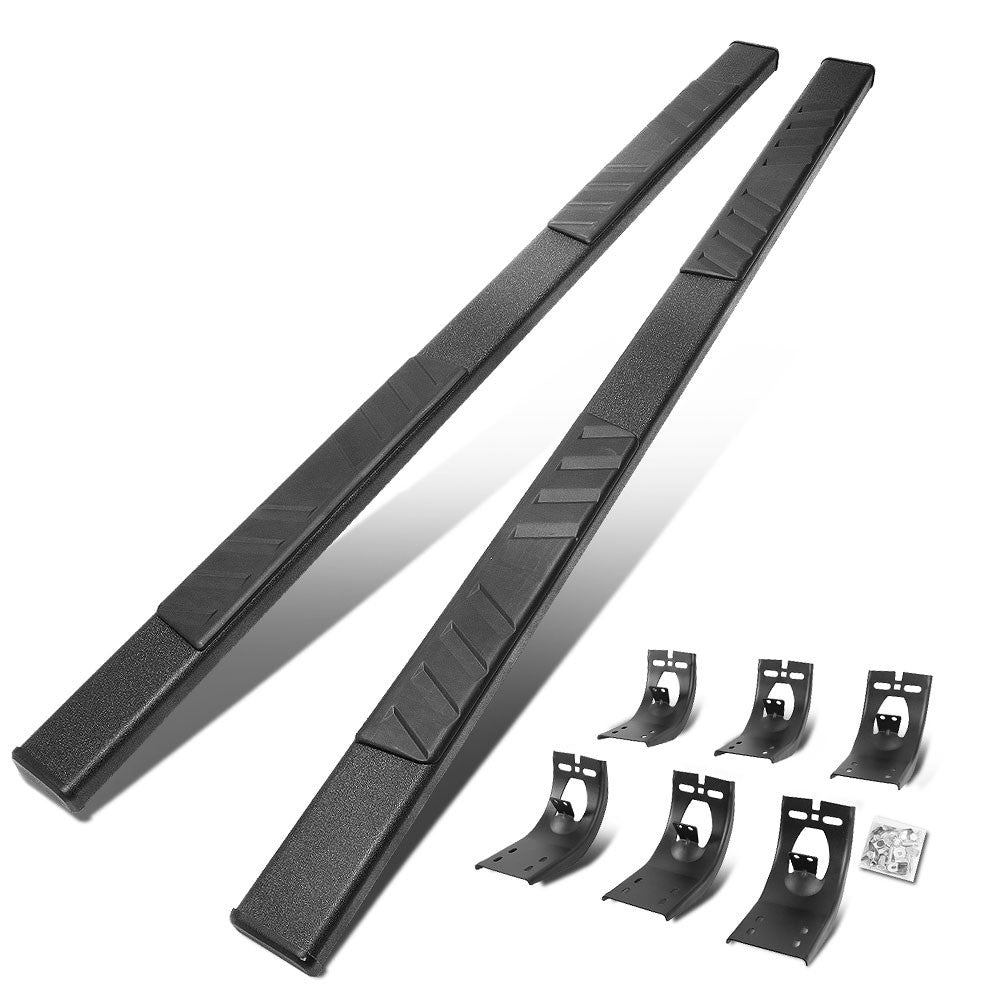 Black 78" Flat Board Slant Running Board Nerf Bar 09-18 Ram Extended Cab BFC-RUNB-Z-8176-BK