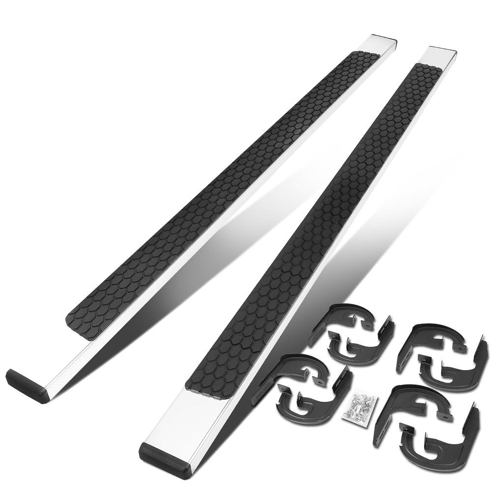Metal Flat Honeycomb 2 Pad Running Board Nerf Bar 04-14 F-150 Extended Cab BFC-RUNB-Z-8217-SS