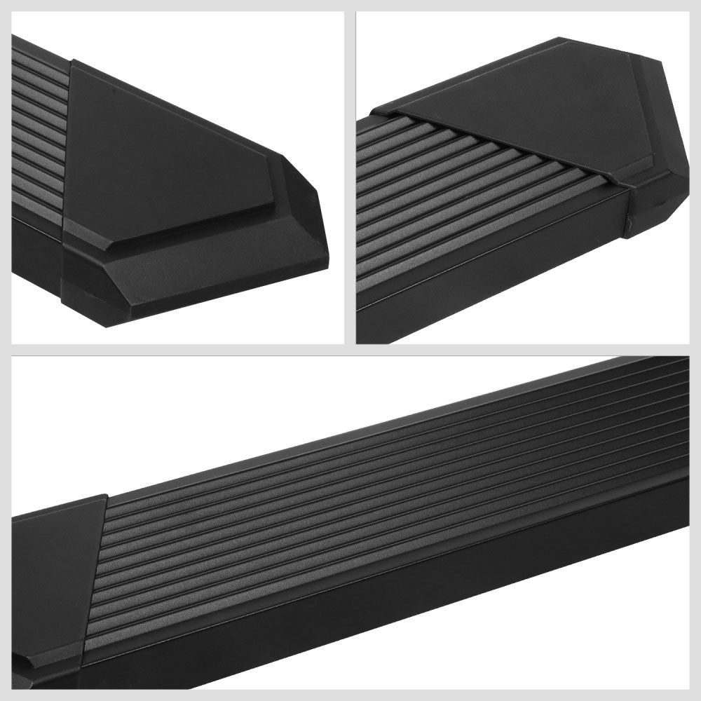 Black Pleated Running Board Nerf Bar 19+ Silverado 1500 T1XX Extended Cab BFC-RUNB-Z-8272-BK