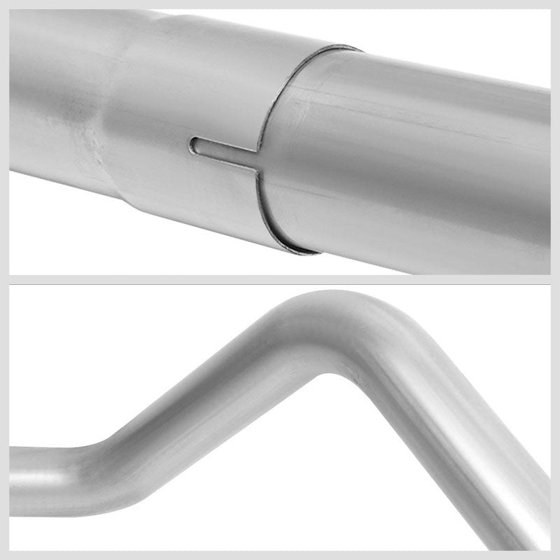 Stainless Slip Joint 2.50" Dual Exhaust Muffler-Back Tail Pipe For 00-03 Dakota-Performance-BuildFastCar