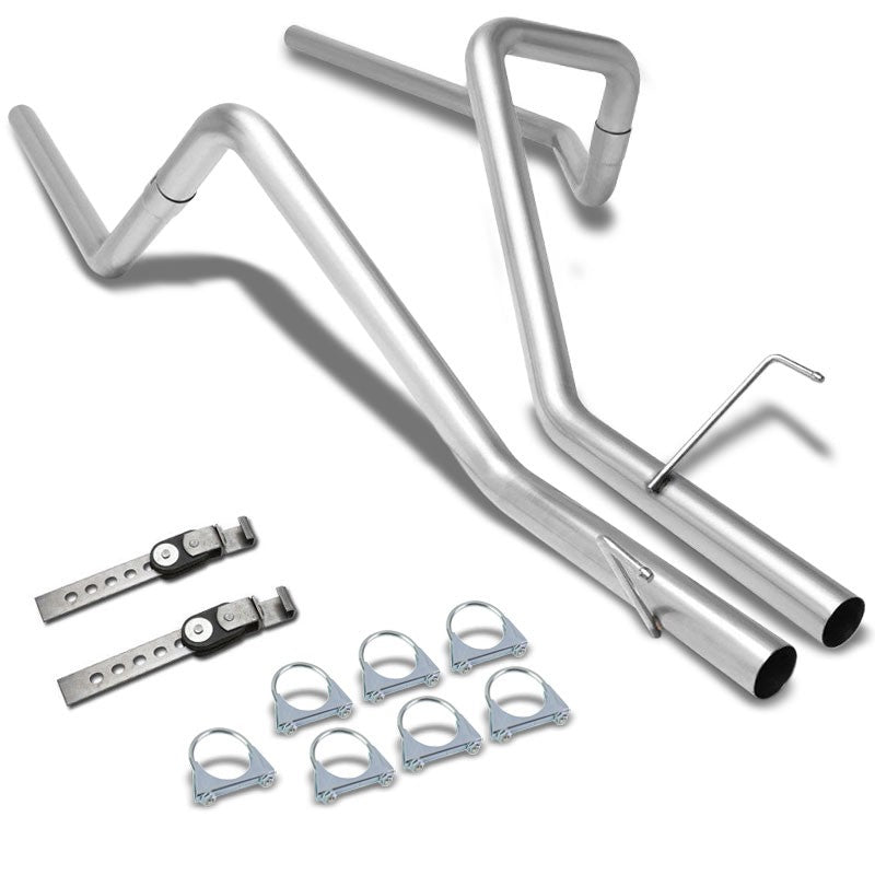 Slip Joint 2.25" Dual Exhaust Back Tail Pipes For 02-05 Ram 1500 2500 Crew/STD-Performance-BuildFastCar