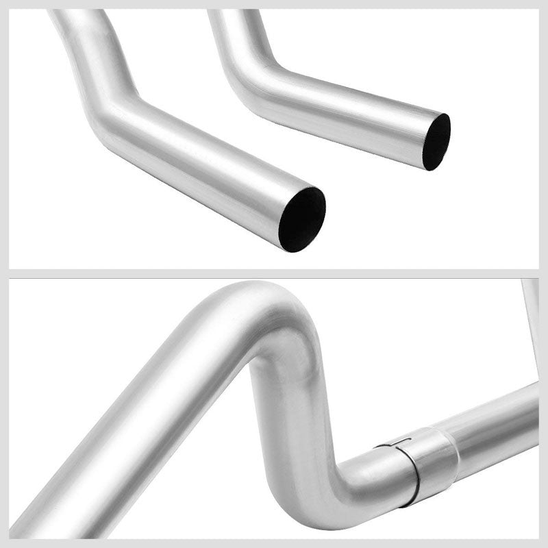 Slip Joint 2.50" Dual Exhaust Muffler-Back Tail Pipe For 99-06 Silverado/Sierra-Performance-BuildFastCar