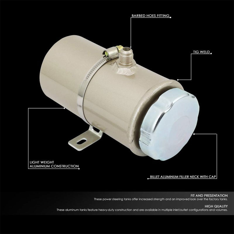 Universal Aluminum Power Steering Fluid Reservoir Replacement Tank/Bottle/Can-External Engine-BuildFastCar