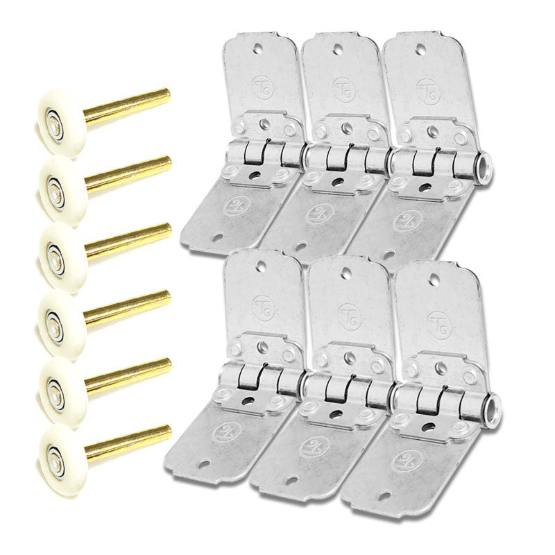 6X Metallic Roll Up End Hinge+2" Nylon Roller For Freight Trailer Roll Up Door-Door Systems-BuildFastCar-BFC-TTP-MSC-HIROL-0001-X6